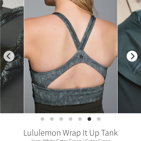 Lululemon Wrap it Up Tank Gator Green Size 6 - Picture 9 of 10